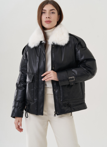 Куртка демисезонная из искусственной кожи