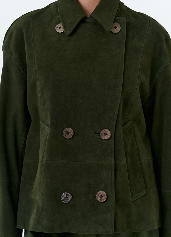 Женская куртка из натуральной замши модель № 32524 универмаг малина