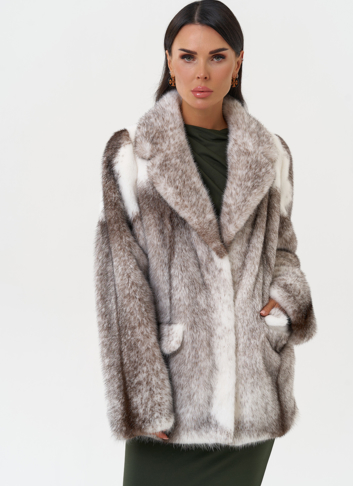 Жакет из норки крестовки cross