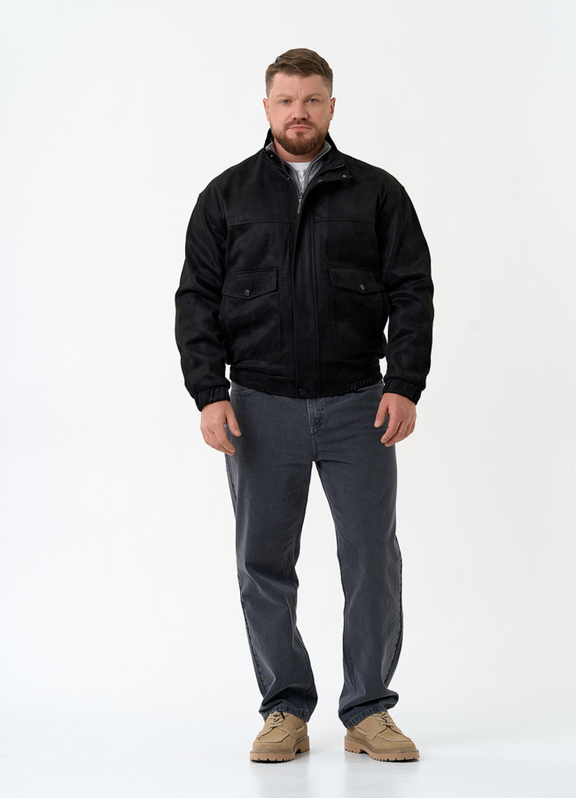 Мужская куртка бомбер из эко замши модель № 32883 в кредит