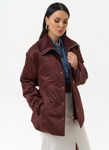 Женская утепленная куртка с поясом