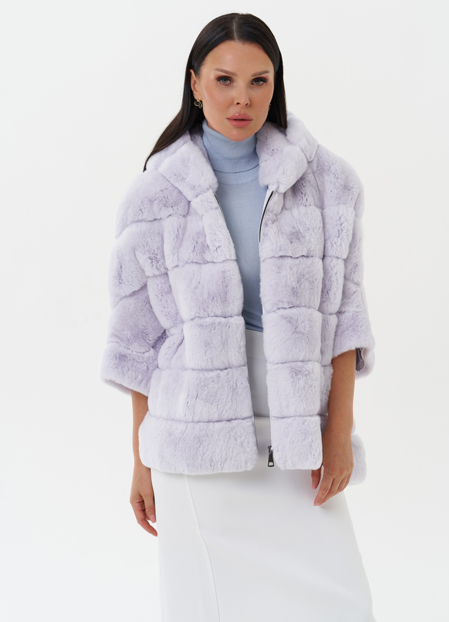 Шуба из меха кролика модель № 27819 универмаг малина