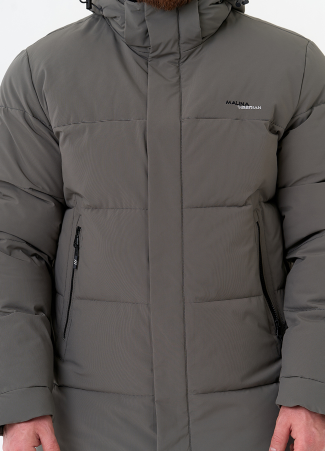 Мужской пуховик с капюшоном  модель № 31450 универмаг малина