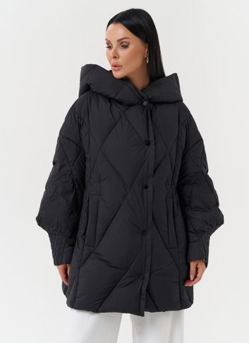 Стеганая куртка с капюшоном