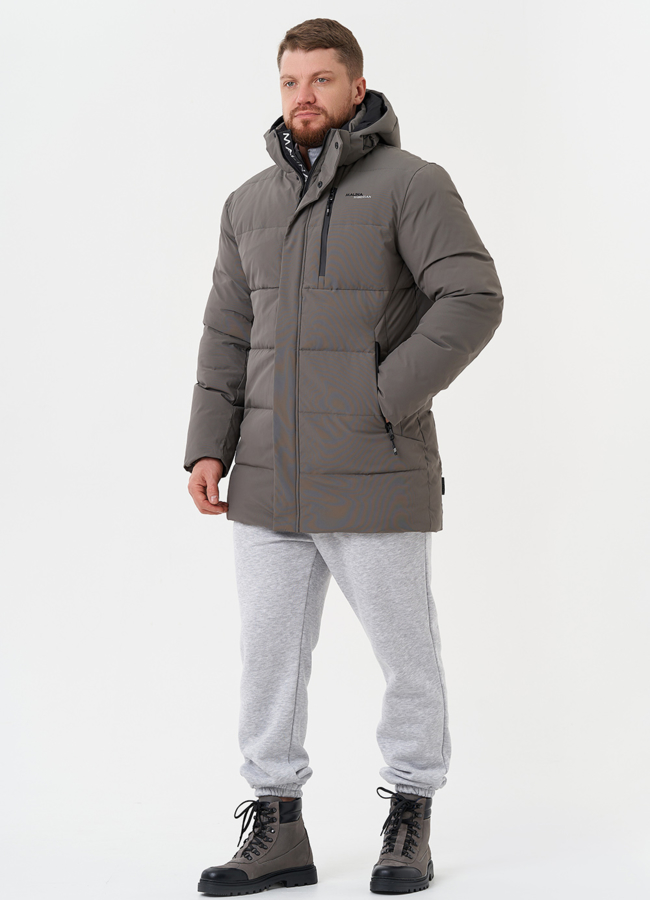 Зимний пуховик с капюшоном модель № 28393 в рассрочку