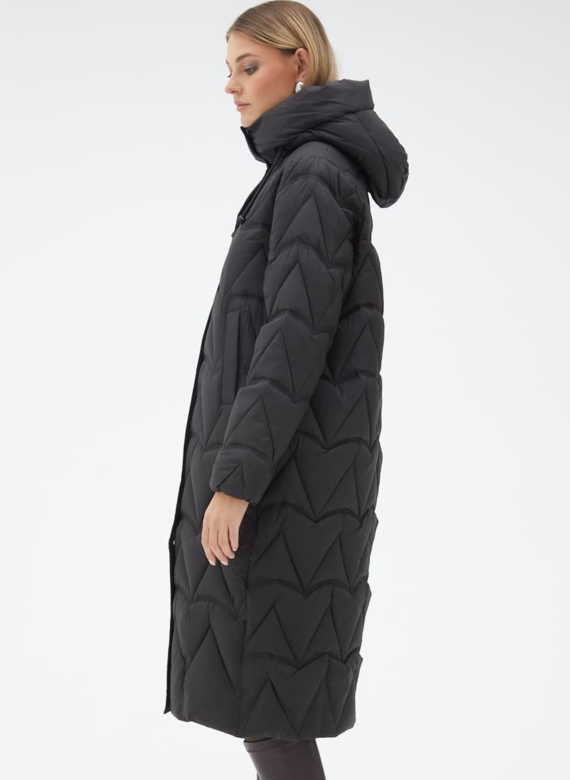 Женский пуховик черного цвета