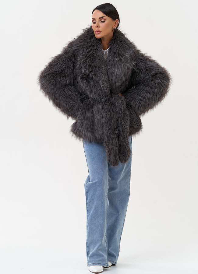 Женская шуба из эко меха модель № 31240 в рассрочку