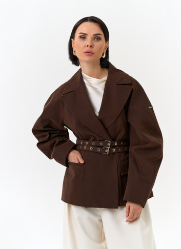 Женская куртка с объемными рукавами