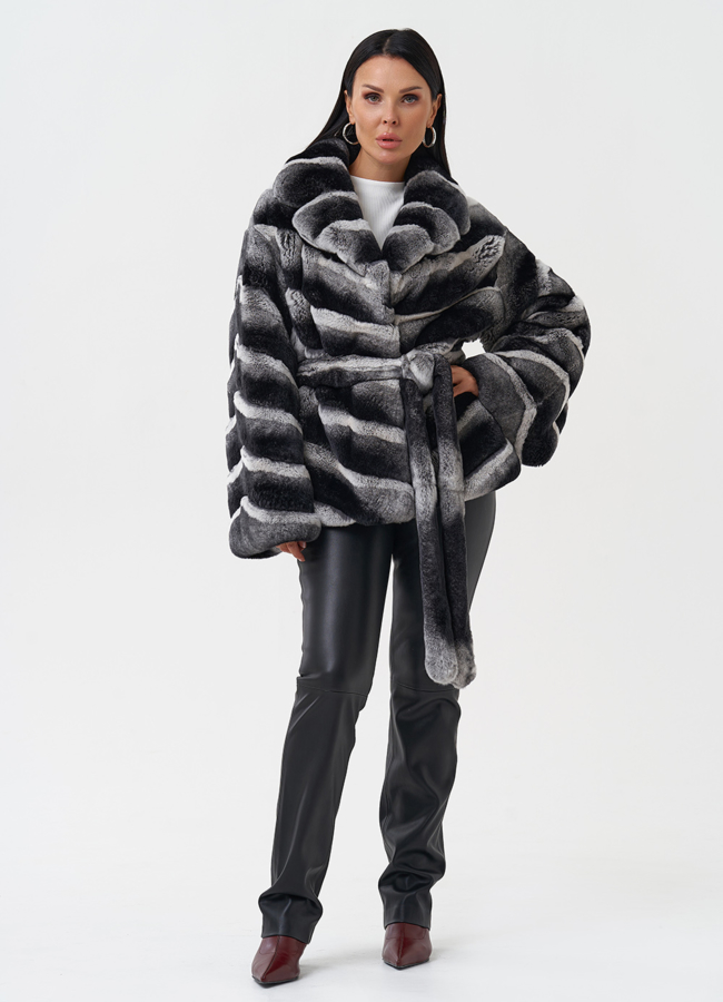 фото Женская шуба из меха кролика модель № 31948