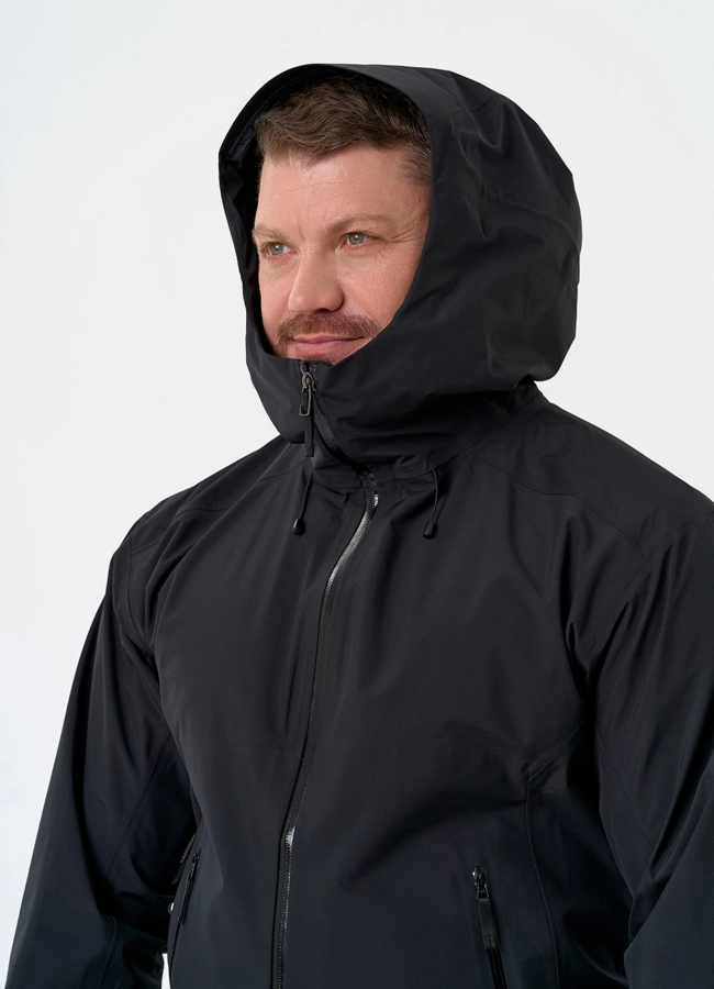 Мужская ветровка черного цвета модель № 32655 универмаг малина