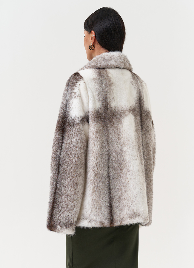 фото Жакет из норки крестовки cross модель № 31318