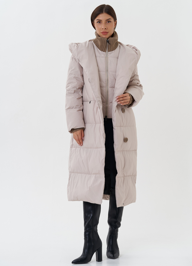 Женский пуховик с капюшоном модель № 28564 в рассрочку