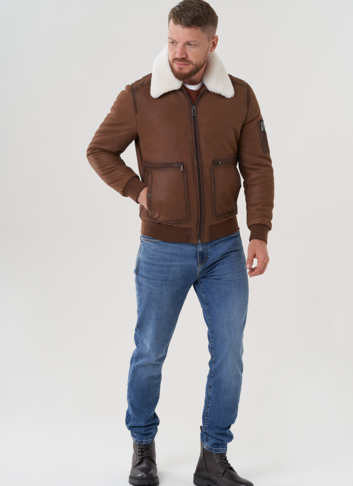 Мужская куртка из натуральной кожи 