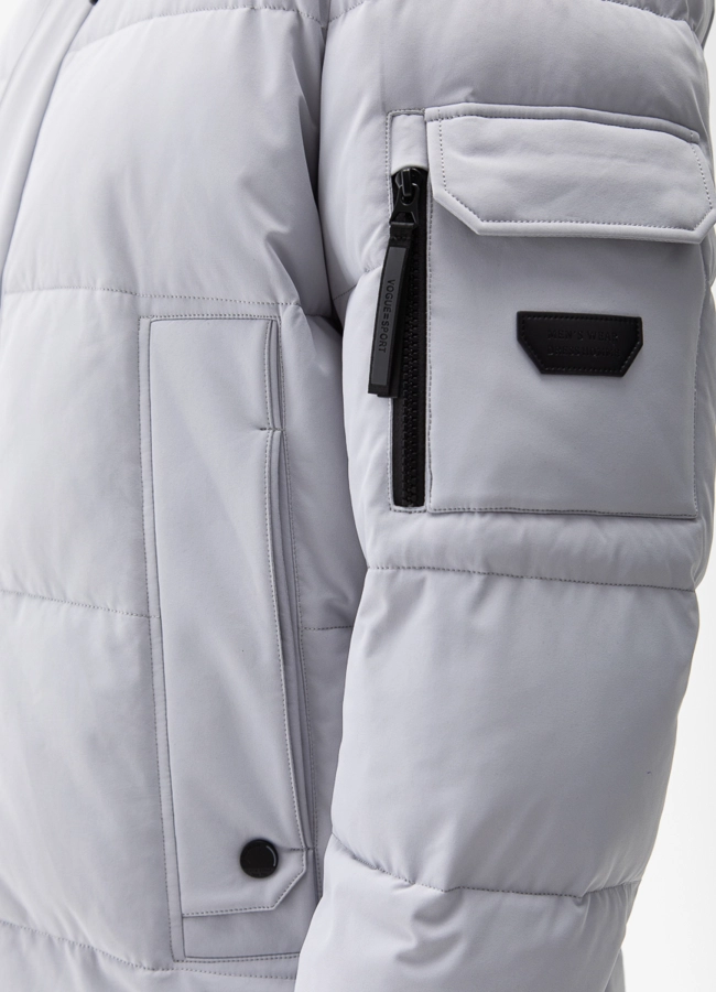 Мужской пуховик с капюшоном  модель № 27996 универмаг малина