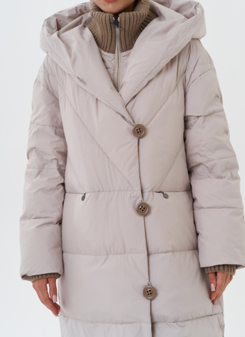 Женский пуховик с капюшоном