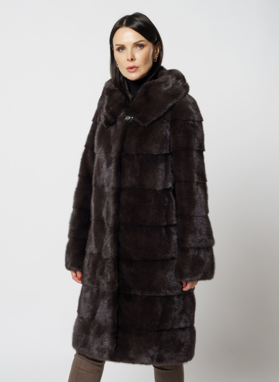 Норковая шуба с капюшоном трансформер 4 в 1