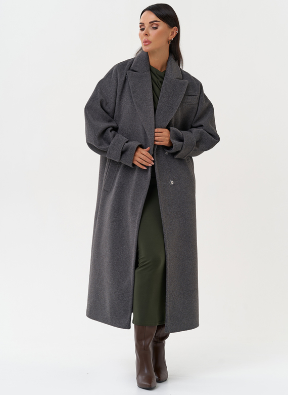 Женское пальто с поясом