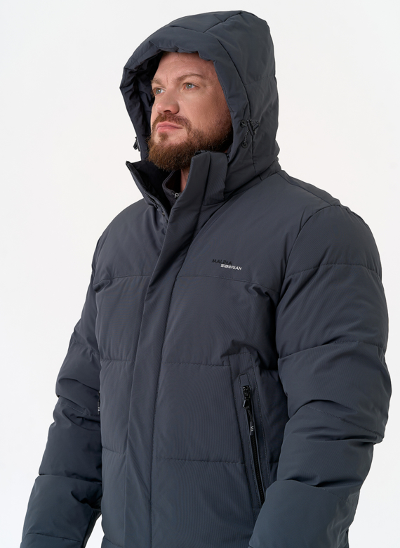 Мужской пуховик с капюшоном 
