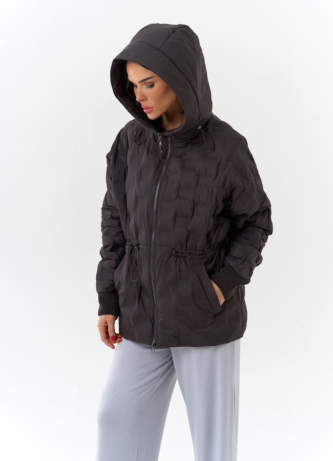 Женская куртка с капюшоном модель № 32565 универмаг малина