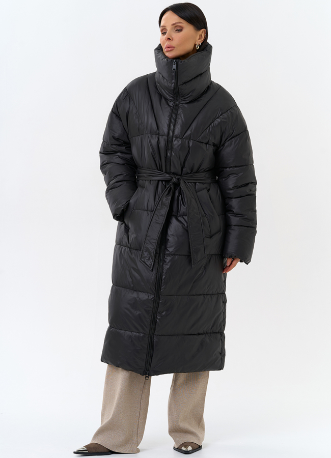 Женский пуховик с воротником стойкой модель № 31741 в кредит