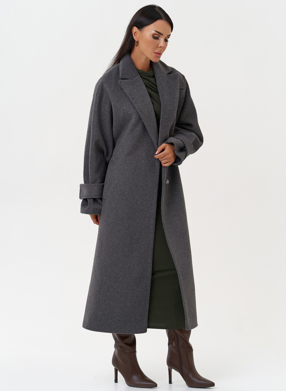 Женское пальто с поясом