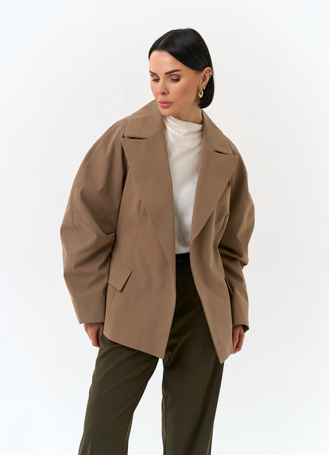 Женская куртка с объемными рукавами модель № 32559 универмаг малина