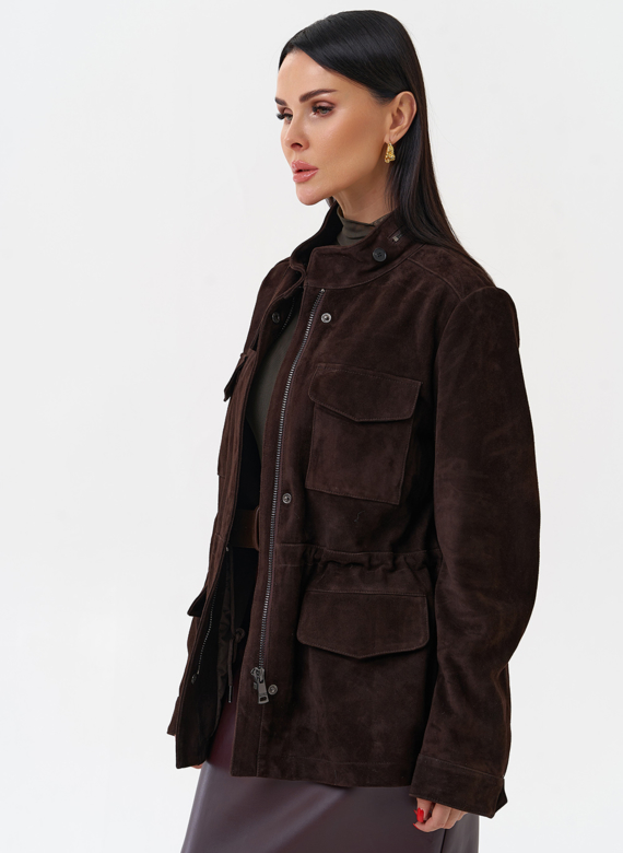 Замшевая куртка сафари