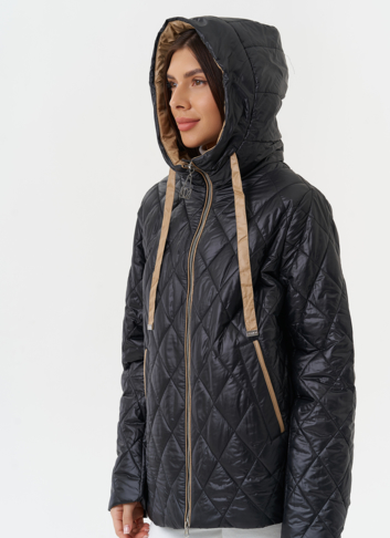 Стеганая куртка с капюшоном