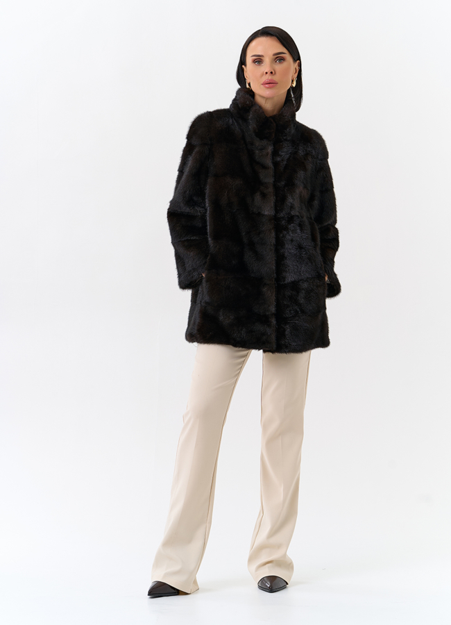 Шуба из меха норки модель № 25893 универмаг малина