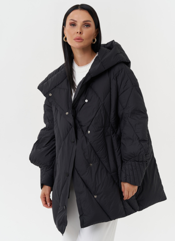 Стеганая куртка с капюшоном