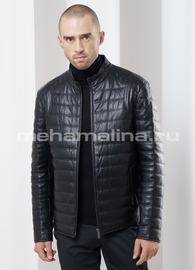 Куртка мужская модель № KP-160 меха малина
