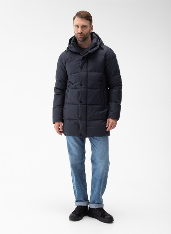 Мужской пуховик с капюшоном 