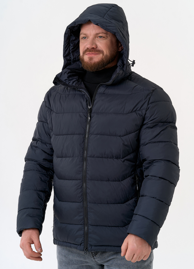 Мужской пуховик с капюшоном  модель № 31463 универмаг малина