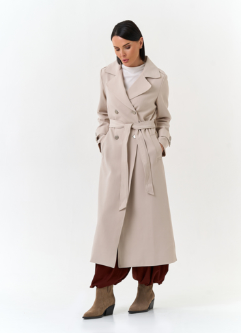 Женский плащ с поясом